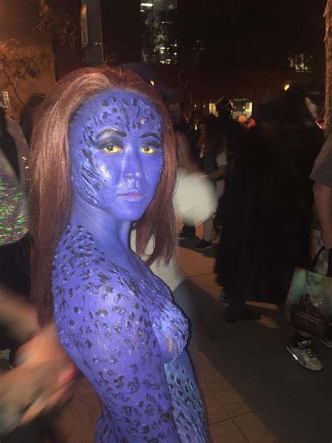 Pin By Judy Pham On Mystique Costume Mystique Costume Carnival Face