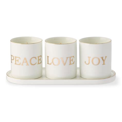 Peace Love Joy Votive Candle T Set Williams Sonoma
