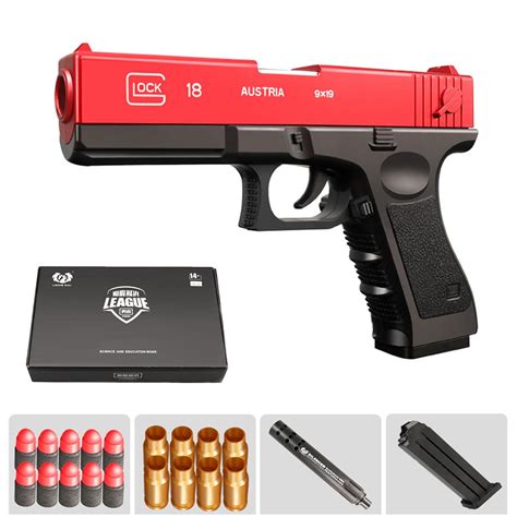 Buy HHKX100822 Classic Glock M1911 Soft Bullet Toy Shell Ejecting