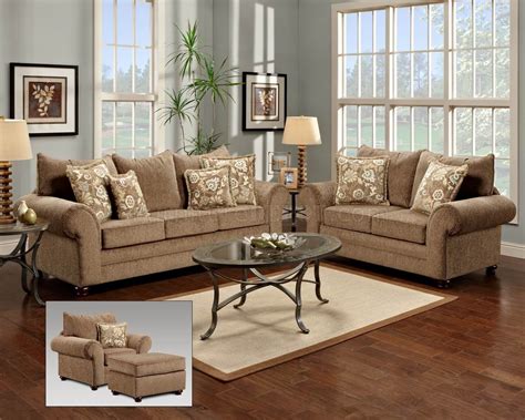 Beige Fabric Traditional Sofa And Loveseat Set Woptions