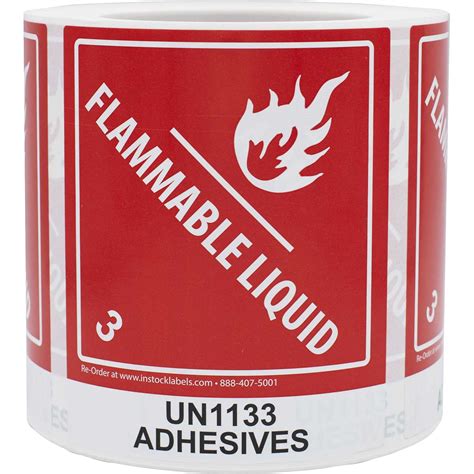 DOT UN1133 Adhesives Paint Flammable Liquid Hazard Class 3 Warehouse