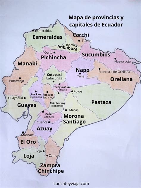 Mapa Politico Del Ecuador Con Sus Provincias Y Capitales Muchas Images