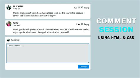 Create A Comments Box Using Html And Css Comment Box Comment Box