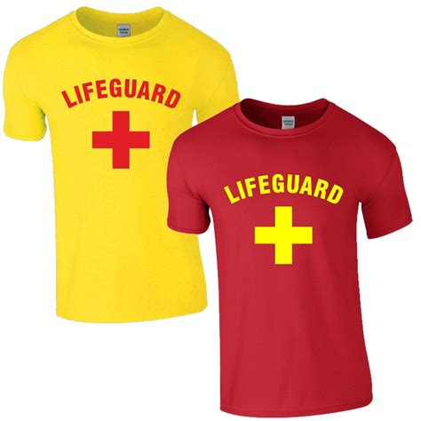 Lifeguard Cross T Shirt Life Saver Fancy Dress Beach Party Etsy
