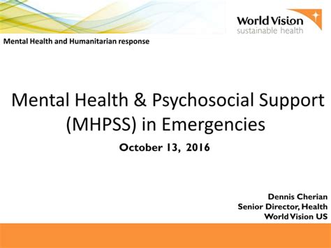 Mental Health And Psychosocial Support In Emergencies Ppt