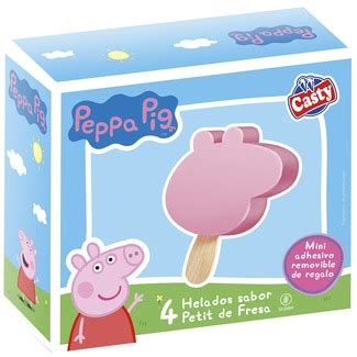 Peppa Pig Helado Sabor Petit De Fresa Sin Gluten 4 Unidades Estuche 300