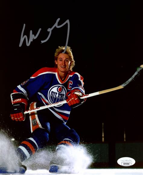 Wayne Gretzky Signed Oilers 8x10 Photo Jsa Coa Pristine Auction