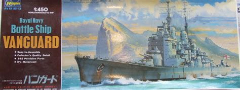 Hms Vanguard Battleship 1450 Plastic Model Kit Hsg6