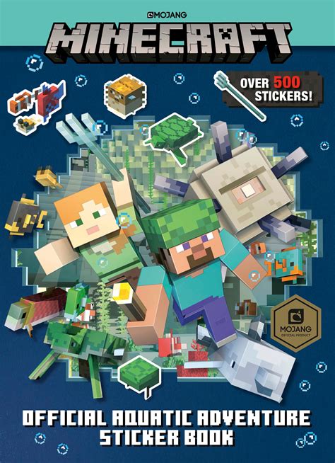 Minecraft Official Aquatic Adventure Sticker Book Minecraft Walmart