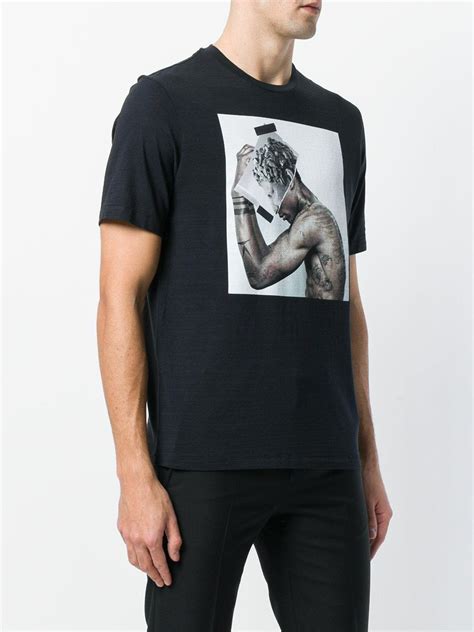 Lyst Neil Barrett Printed T Shirt In Black For Men