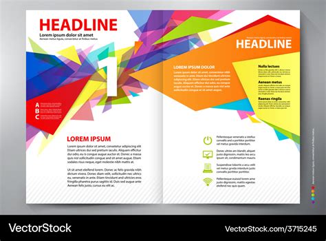Brochure Design Two Pages A4 Template Royalty Free Vector