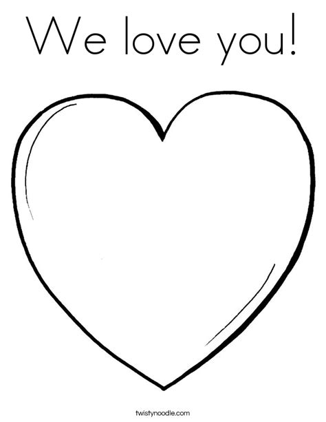 This doodle heart coloring page is great for all ages. We love you Coloring Page - Twisty Noodle