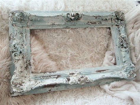 Antique Ornate Picture Frame Wood And Gesso Wall Display Hand Painted