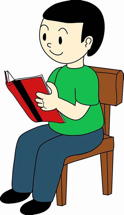 Chair Clipart Reading Sitting Child Sit Clip