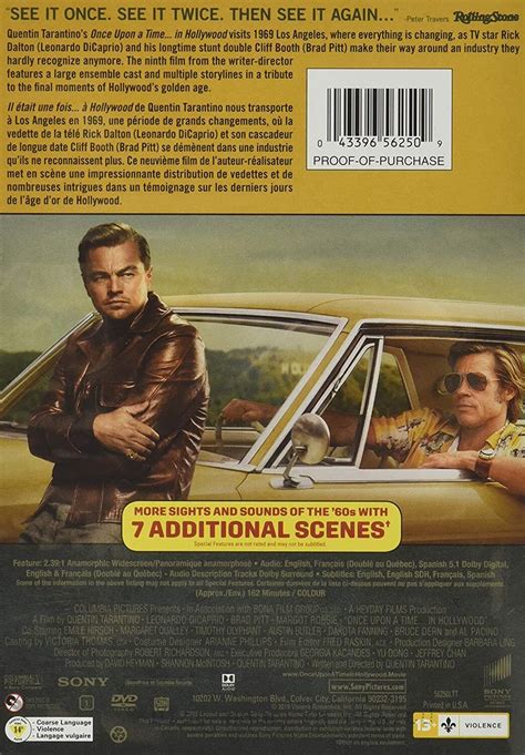Once Upon A Time In Hollywood Dvd Leonardo Dicaprio Brad Pitt Us Import Ebay