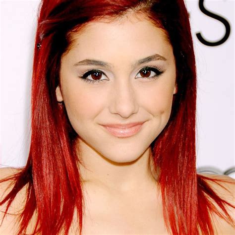 Ariana Grande Red Hair Ponytail