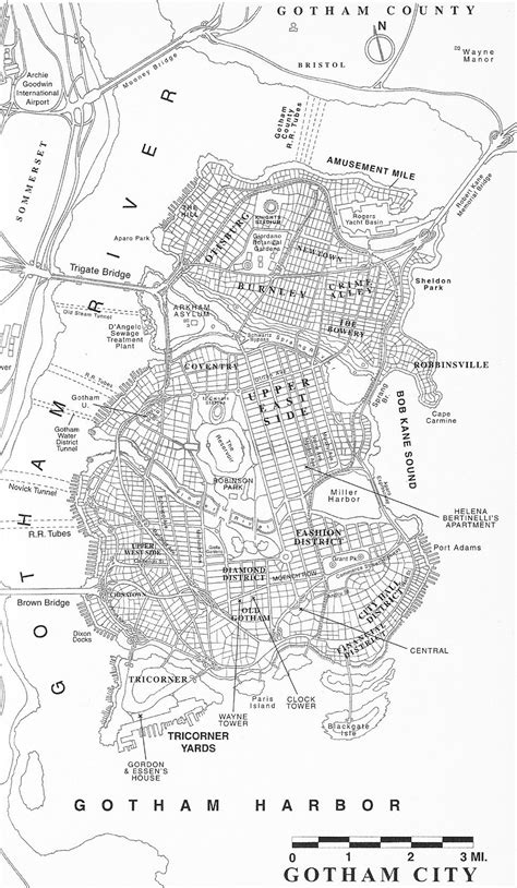 Map Of Gotham City By Eliot Brown For The No Mans Land