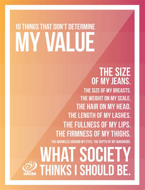 10 Things That Dont Determine My Value Imom