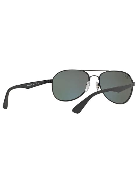 ray ban rb3549 polarised aviator sunglasses black dark green at john lewis and partners