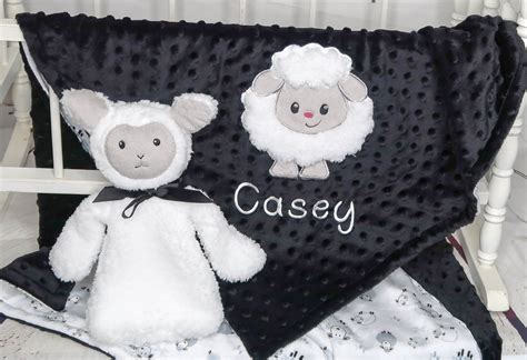 Lamb Baby Blanket Lamb Crib Bedding Personalized Baby Etsy