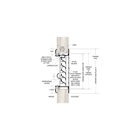 Ngp Fldl Sg1 316ss Stainless Steel Fire Rated Fusible Link Louver