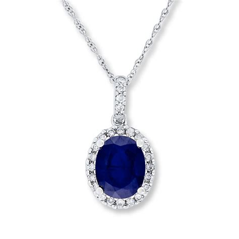 Sapphire Necklace 14 Ct Tw Diamonds 14k White Gold 133563003 Jared