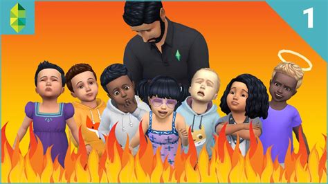 That family will be displayed. The Sims 4 - SEVEN Toddler Challenge - Part 1 - YouTube