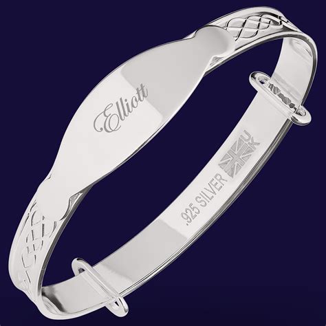 Elliott Baby Junge Taufe Armband Armreif Geschenk individuelle Gravur