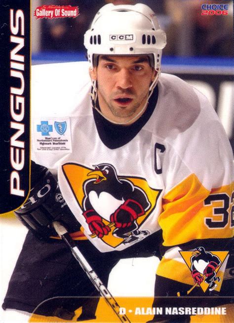 Alain Nasreddine Players Cards Since 2005 2009 Penguins Hockey
