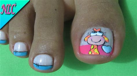 Pintado de uñas facil para pies / uñas decoradas de los pies fáciles y bonitas. Decoraciones De Uñas Para Pies De Animales - Colores Unas