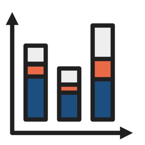 Stacked Bar Chart Infographics Icons