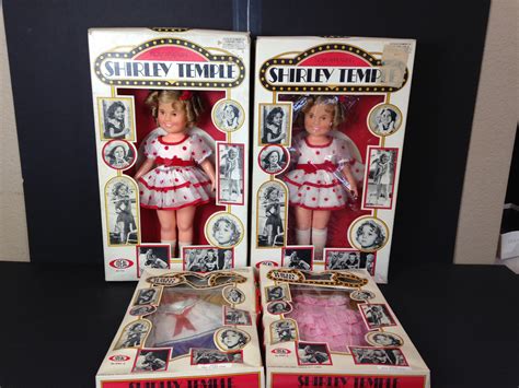 lot 2 16 vinyl 1970 s shirley temple dolls by ideal in stand up and cheer dresses and in