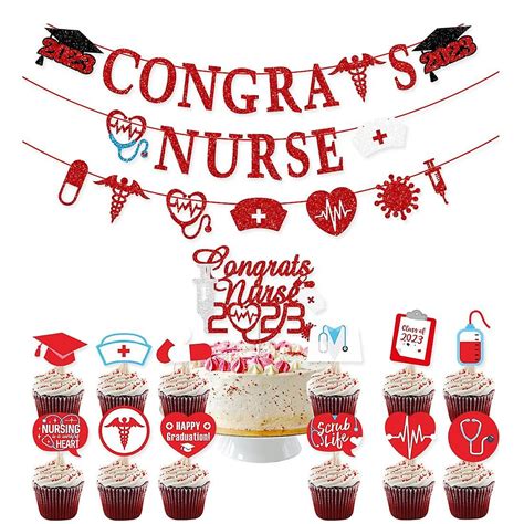 Nurse Graduation Party Decoration Nurses Day Congrats Nurse Banner