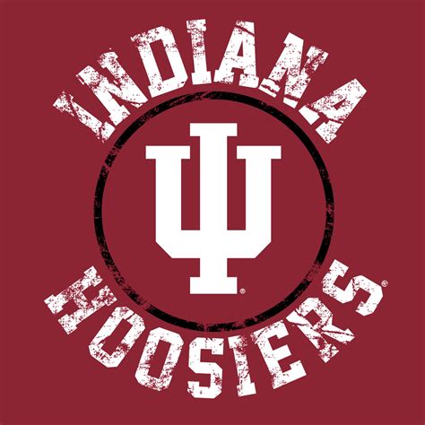 Indiana University Hoosiers Distressed Circle Logo Short Sleeve T Shir