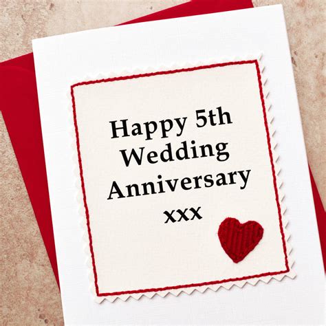 However, rather than buying a piece of furniture, why not surprise them with a couple of. handmade 5th wedding anniversary card by jenny arnott ...