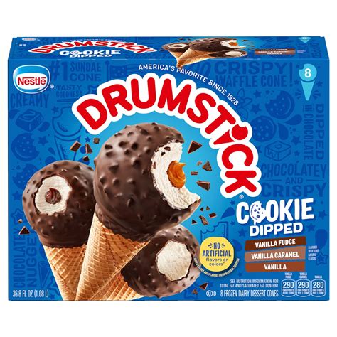 Drumstick Cookie Dipped Ice Cream Cones Variety Pack 8 Ct Walmart Com