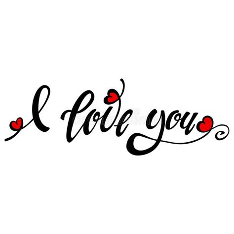 Valentines Day Hand Lettering Text Vector Illustration Stock Vector