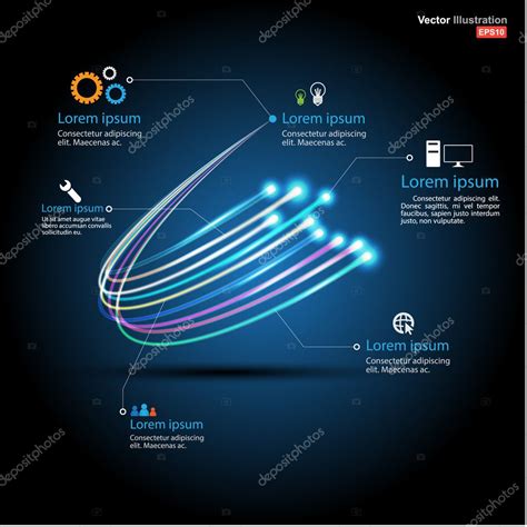 Fiber Optic Connection Business Communication Network Technology