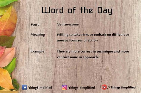 Word Of The Day Thingssimplified English Vocabulary Learning