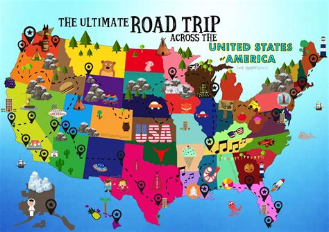 United States Map Vacation Spots