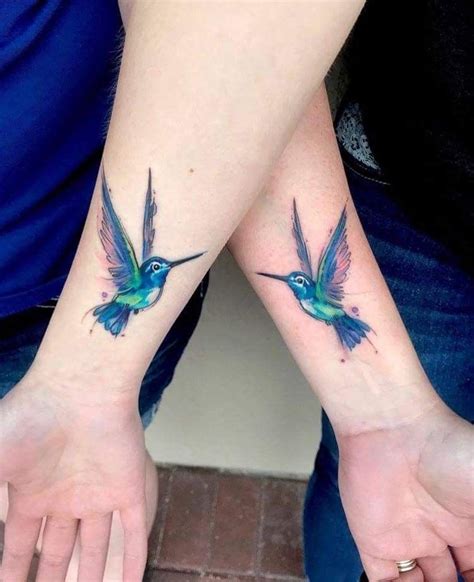 Matching Hummingbird Tattoos By Gina Fote Tattoos For