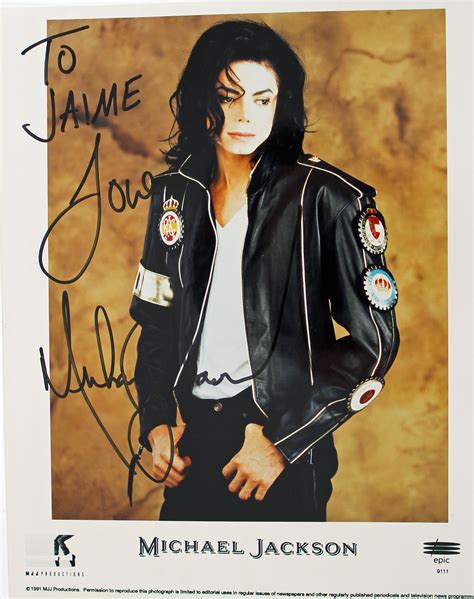 Lot Detail Michael Jackson Signed Epic Records 8x10 Publicity Photo