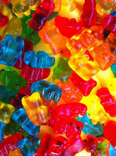 Free Download Hd Wallpaper Gummy Bear Lot Snack Food Candy