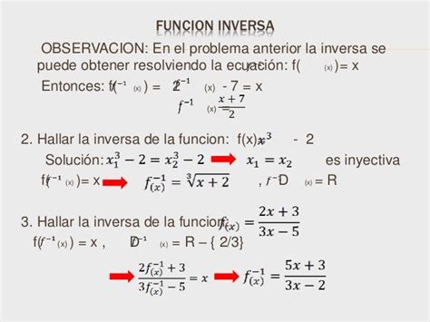 Algebra De Funciones Y Funcion Inversa 2015