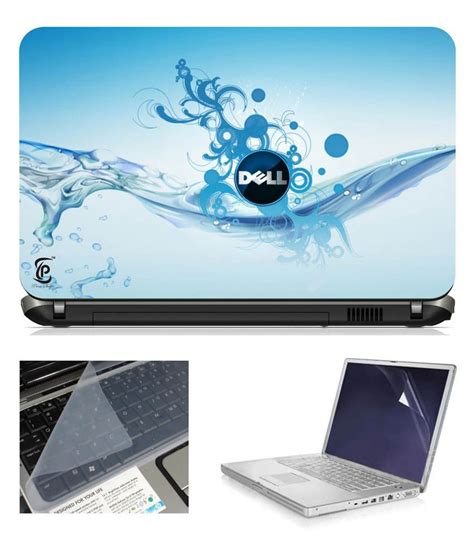 Print Shapes 3 Dell Sky Blue In 1 Laptop Skin Pack With Screen