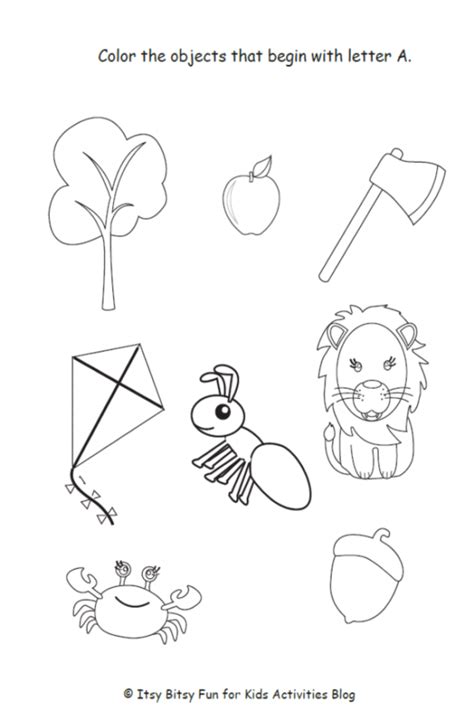 Free Letter A Worksheets For Preschool And Kindergarten Kids Activities