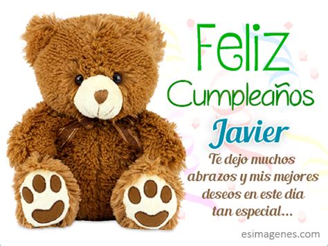 Feliz Cumpleaños Javier Tarjetas De Cumpleaños Con Nombres