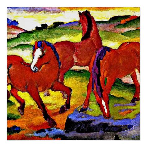 Franz Marc Grazing Horses Iv 1911 Poster In 2021
