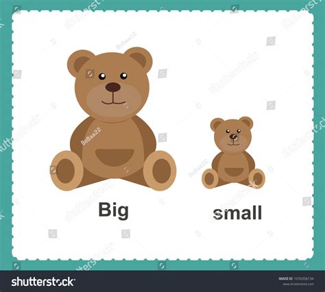 Opposite English Words Big Small Vector Stock Vector Royalty Free