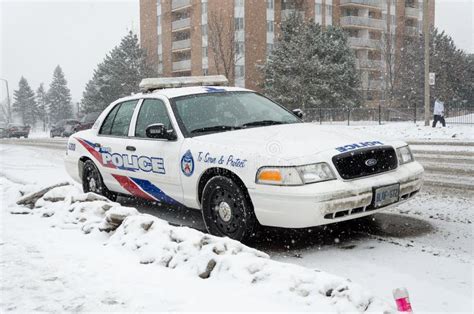 Toronto Police Car Under The Snow Editorial Stock Photo Image 37641563